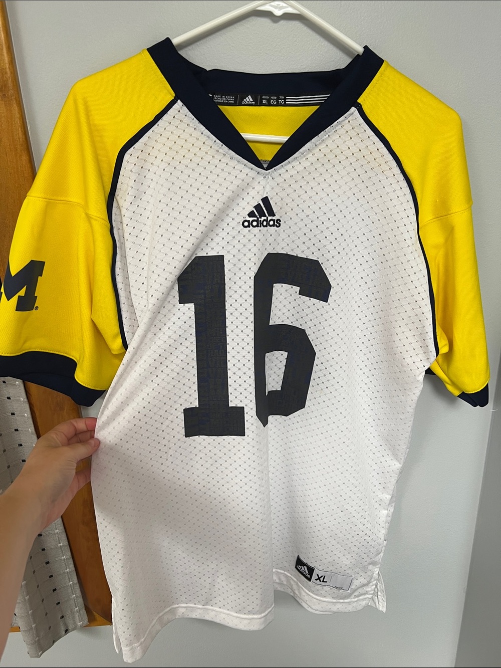 Adidas University of Michigan Wolverines #16 Football Jersey